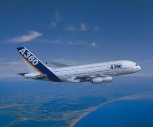Puzzle Airbus A380 είναι το μεγαλύτερο αεροσκάφος στον κόσμο